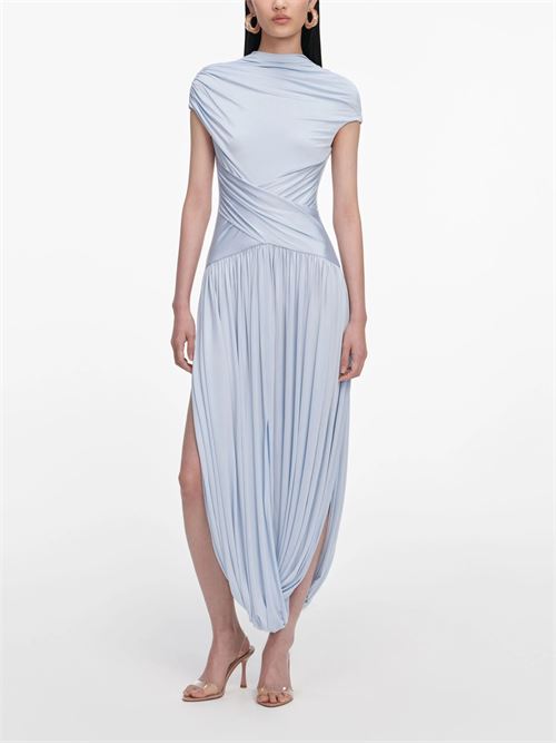 Ruffled midi dress SELF PORTRAIT | SS26167MBLBLUE